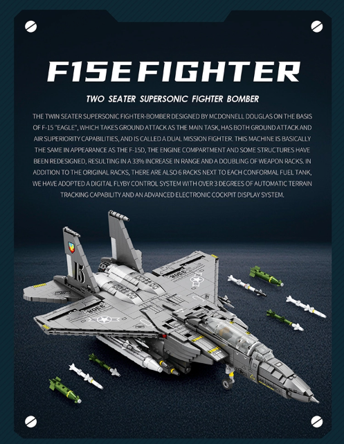 F15E Strike Eagle Bomber Jet - 1988 pcs