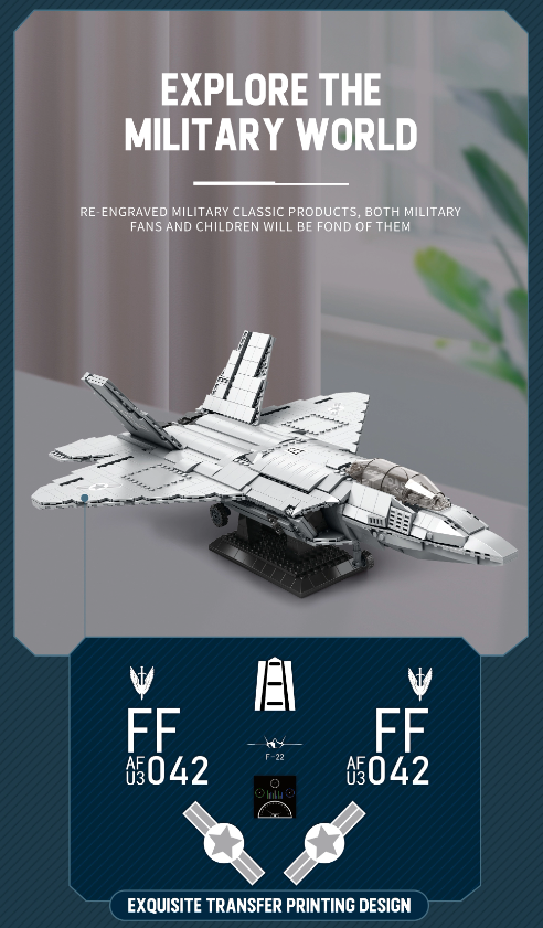 F-22 Fighter Jet - 1729 pcs