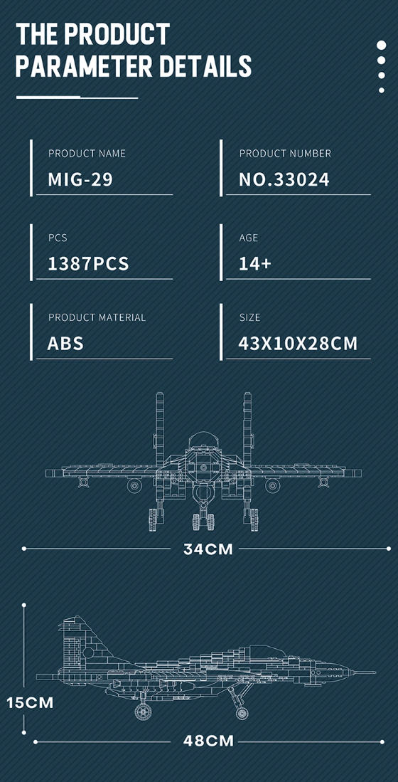 MiG-29 Fighter Jet - 1387 pcs